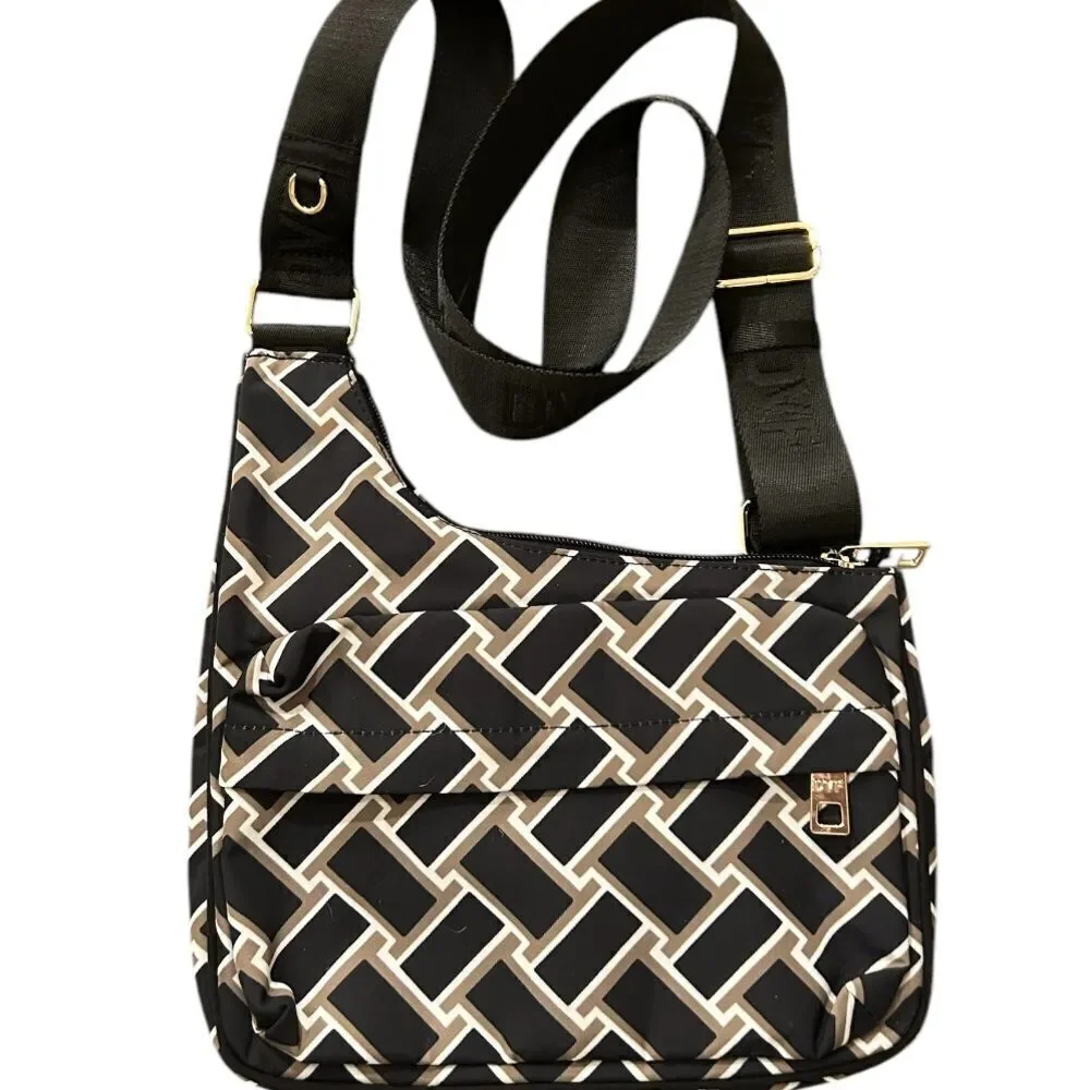 Diane Von Furstenberg Bag Black Print Utility Crossbody